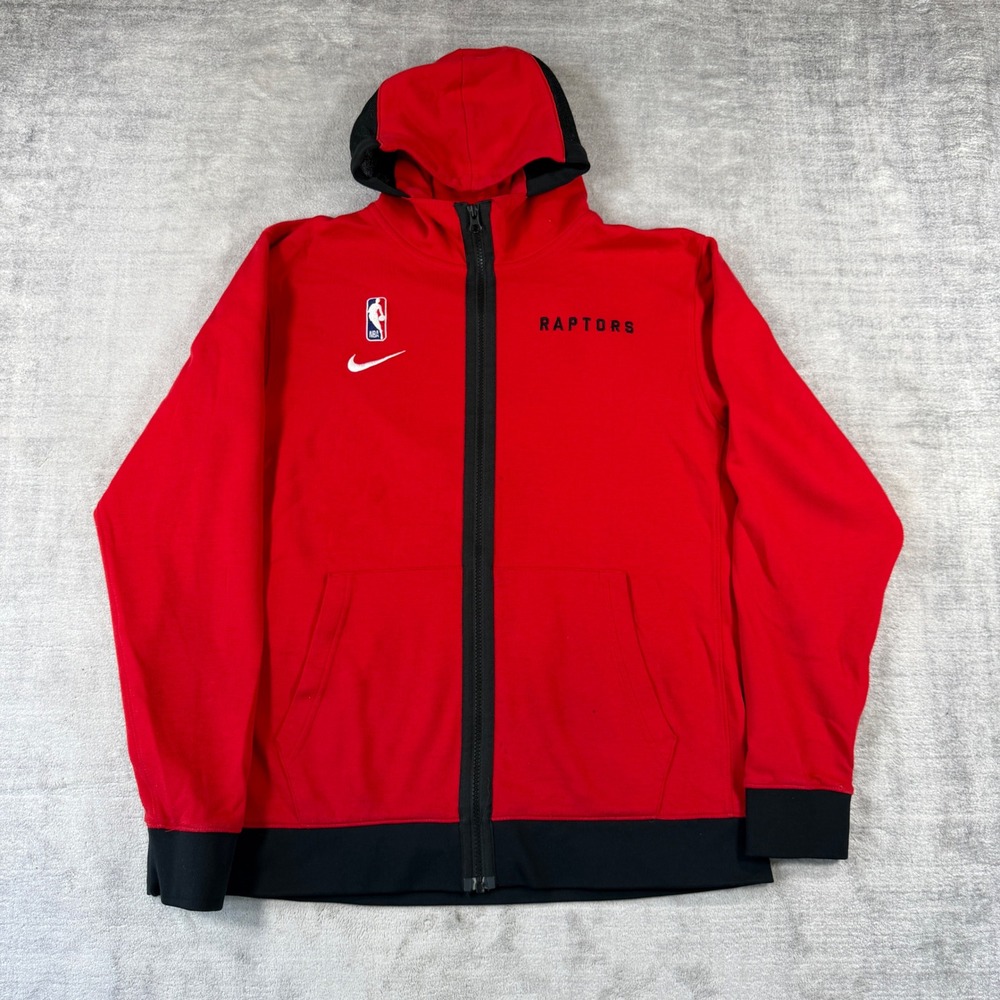 Nike Toronto Raptors Sweatshirt Womens XL Red Full Zip Dri-FIT Hoodie NBA